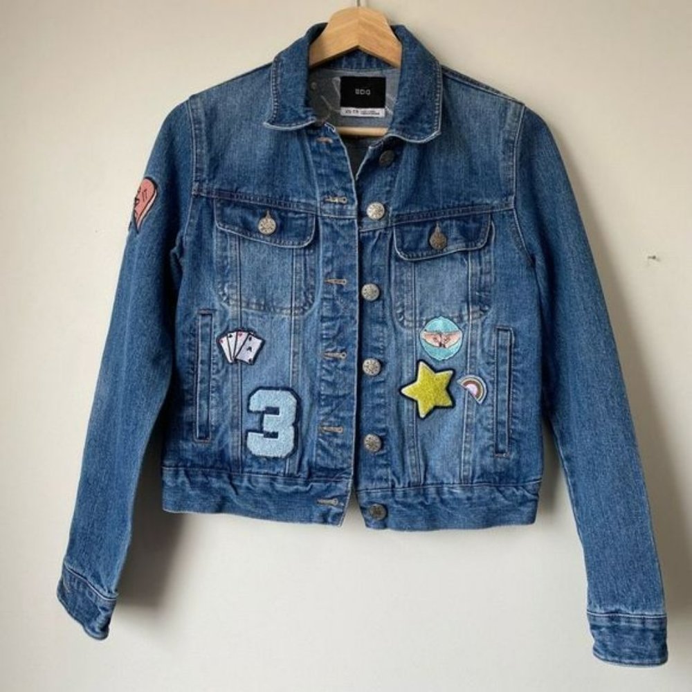 BDG Denim?Jacket with?Patchwork Sz XS